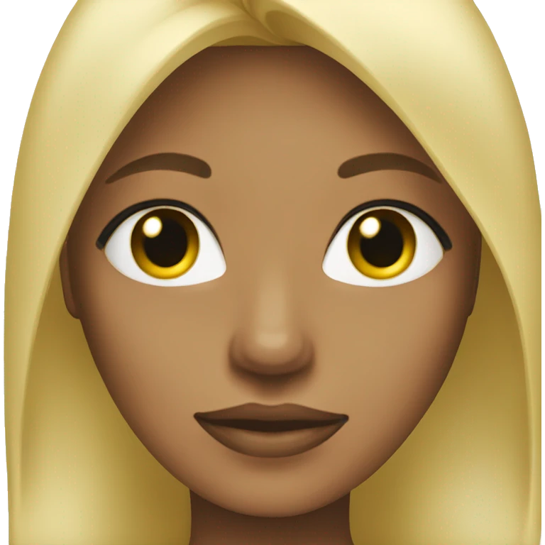 Woman with blond hair green eyes  emoji
