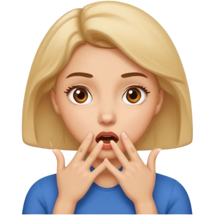 suprised angle, hands on cheeks emoji