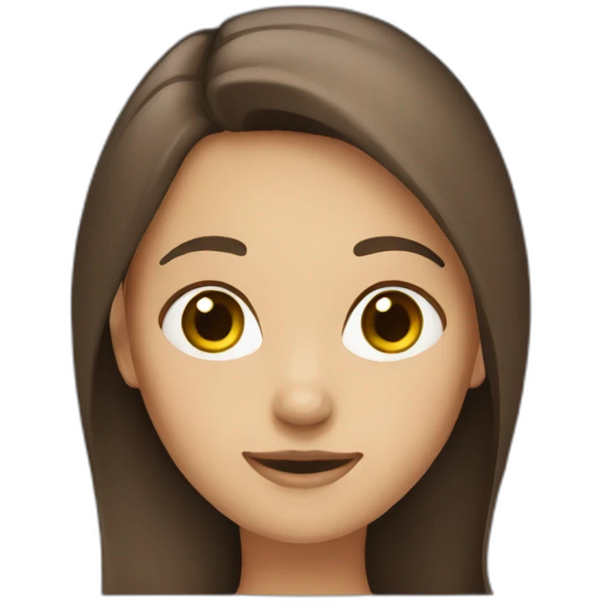 Girl with brown hair long emoji