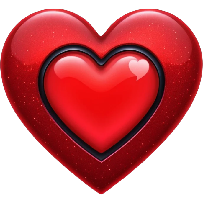 red glitter cyberpunk love emoji