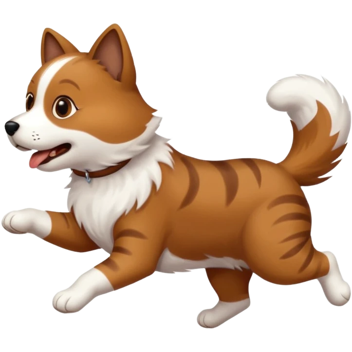 dog chasing cat emoji