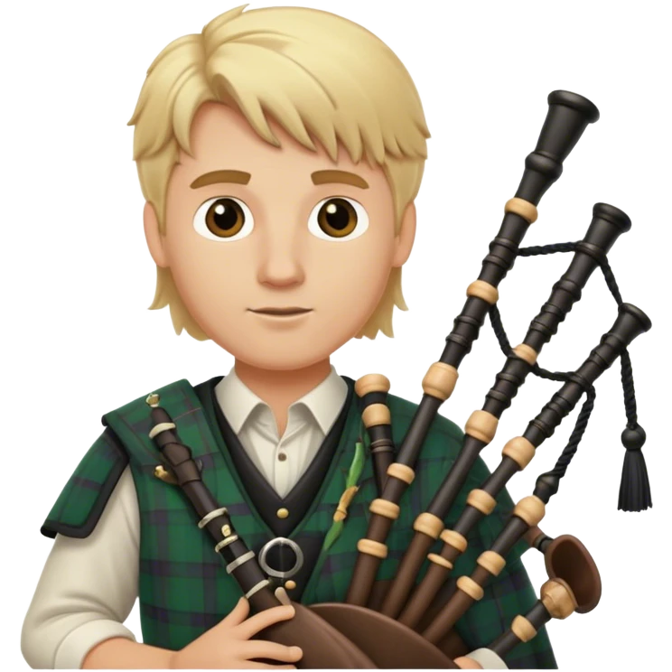 Blonde man with bagpipes emoji