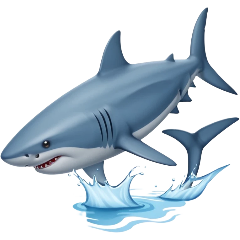 Requin avec trois chaussures nike bleu emoji