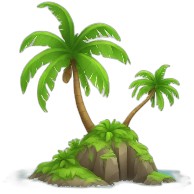 island with palm emoji