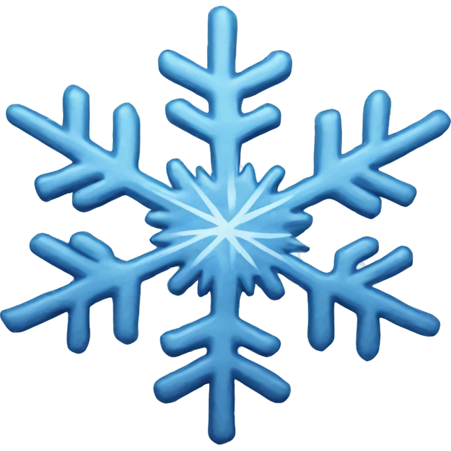 Blue icey snowflake  emoji