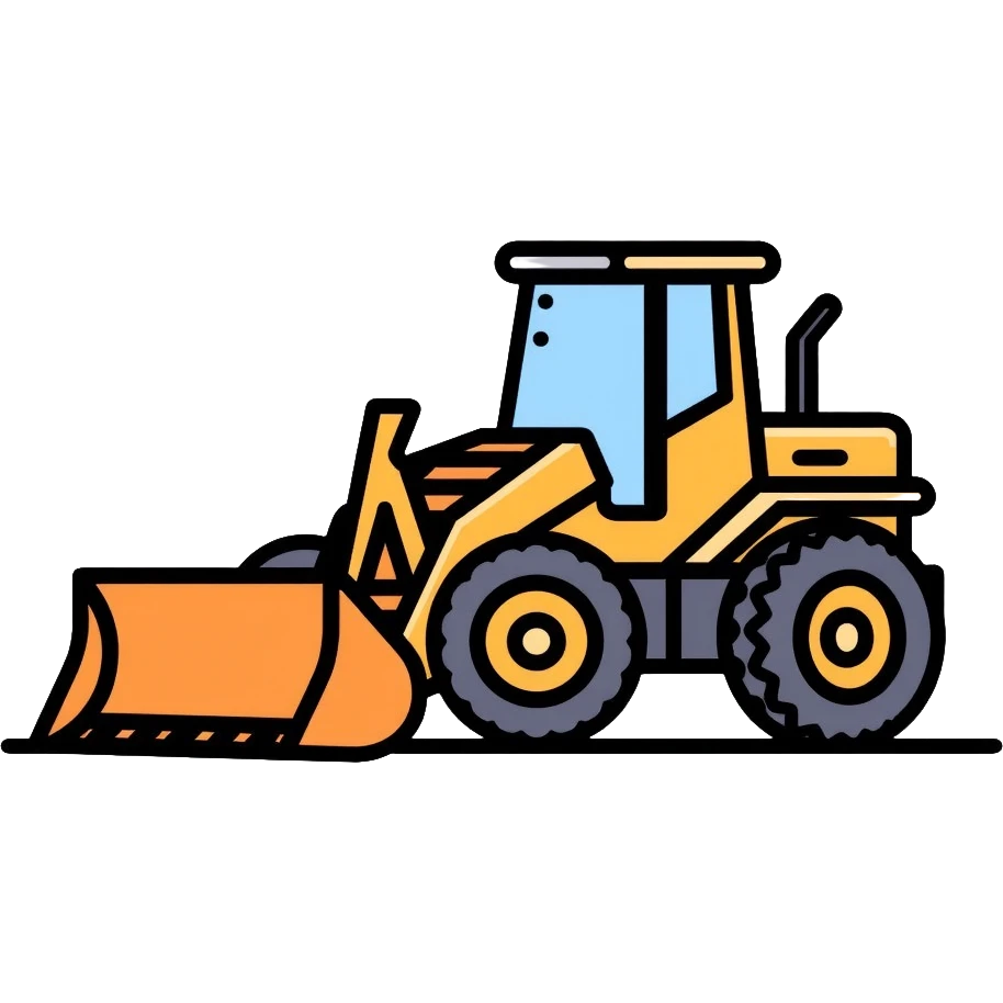 Construction equipment, bulldozer emoji