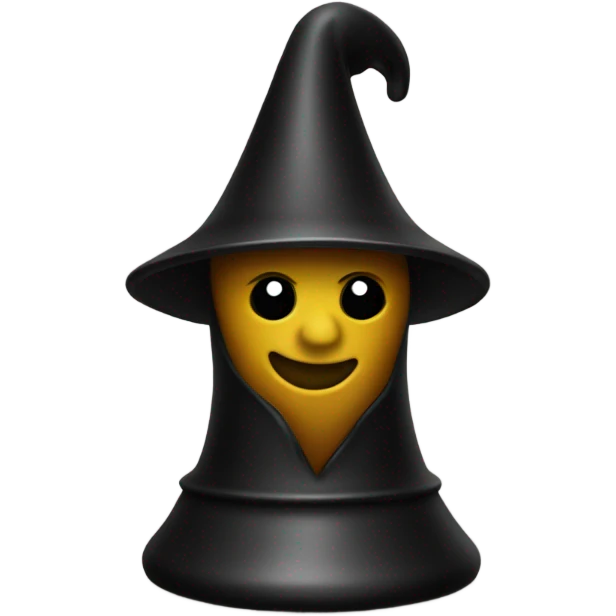 a black chess pawn with a wizard hat emoji