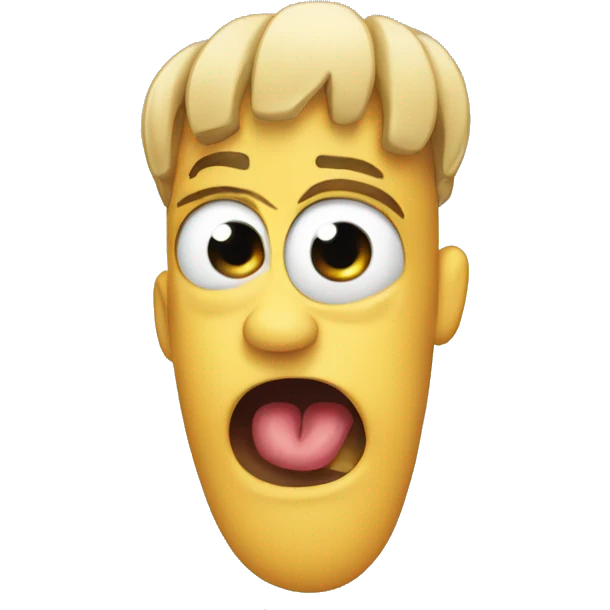 Nervous biting nail emoji