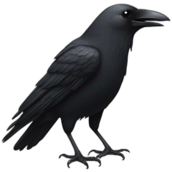 Crow in human body emoji