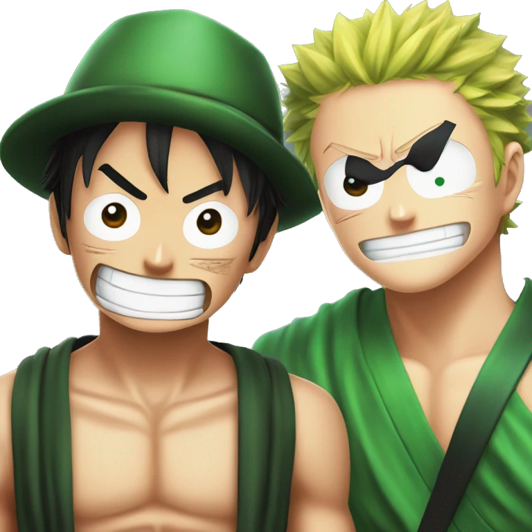 roronoa zoro and luffy emoji