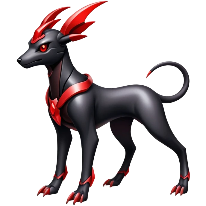 Shiny Gothic Exotic Futuristic Houndoom-Genesect-Pokémon-Fakémon-hybrid-creature emoji