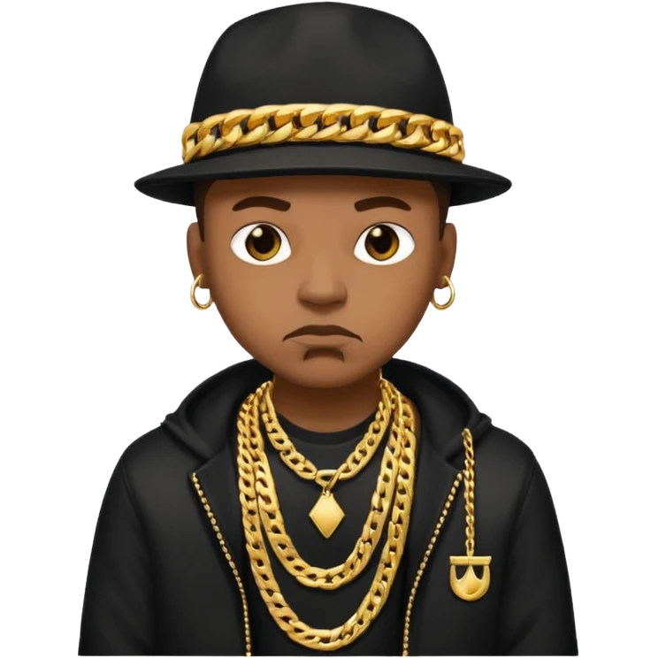 A gangster black cool rapper  emoji