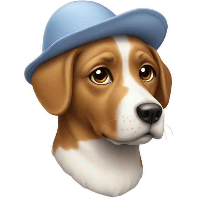 Dog with bonnet on it emoji
