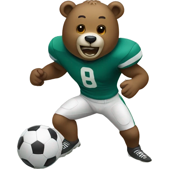 Bear playing football emoji