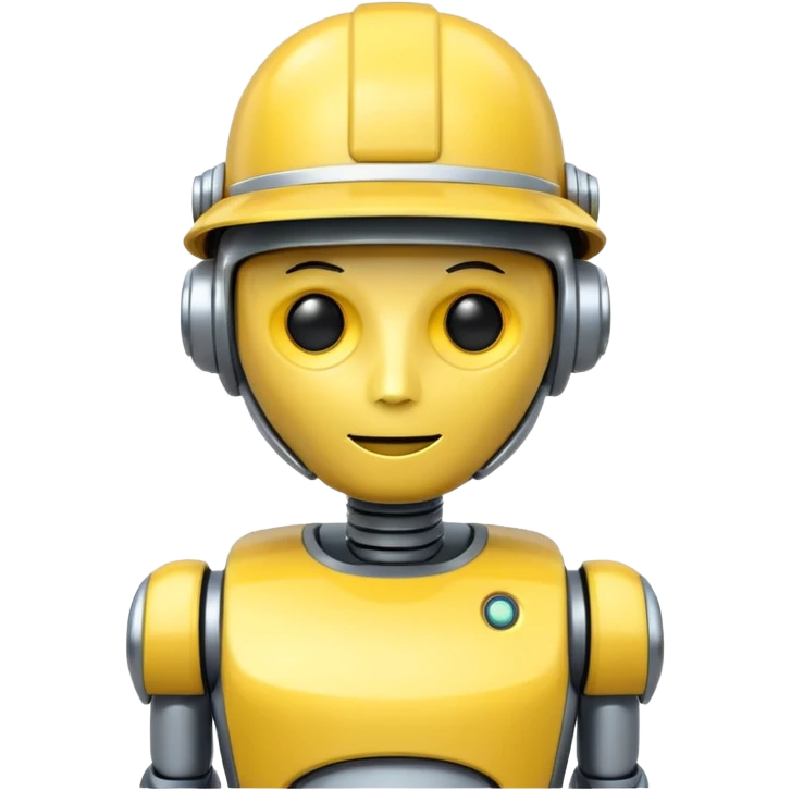 robot with yellow hat emoji