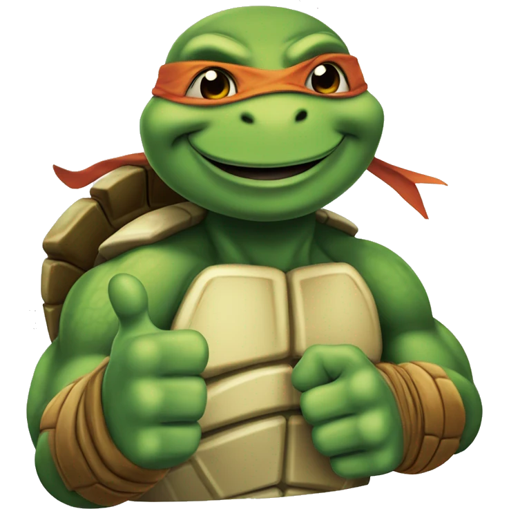 ninja turtle thumbs up. just the hand emoji
