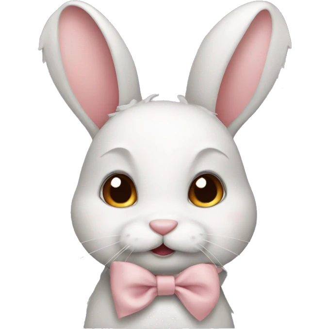 bunny wearing a bow emoji