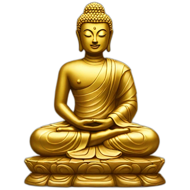 golden Buddha stand emoji
