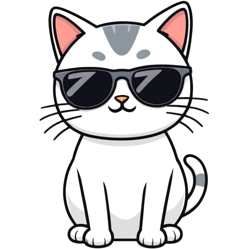 Cat with sunglasses emoji