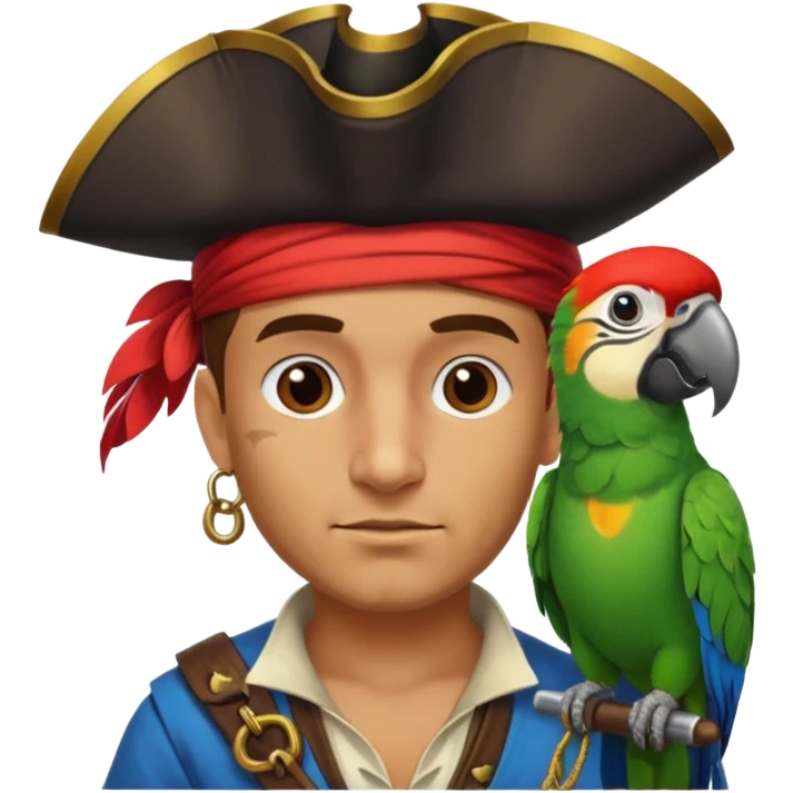 pirate and parrot emoji