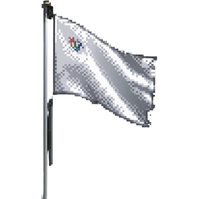 simple white flag waving emoji