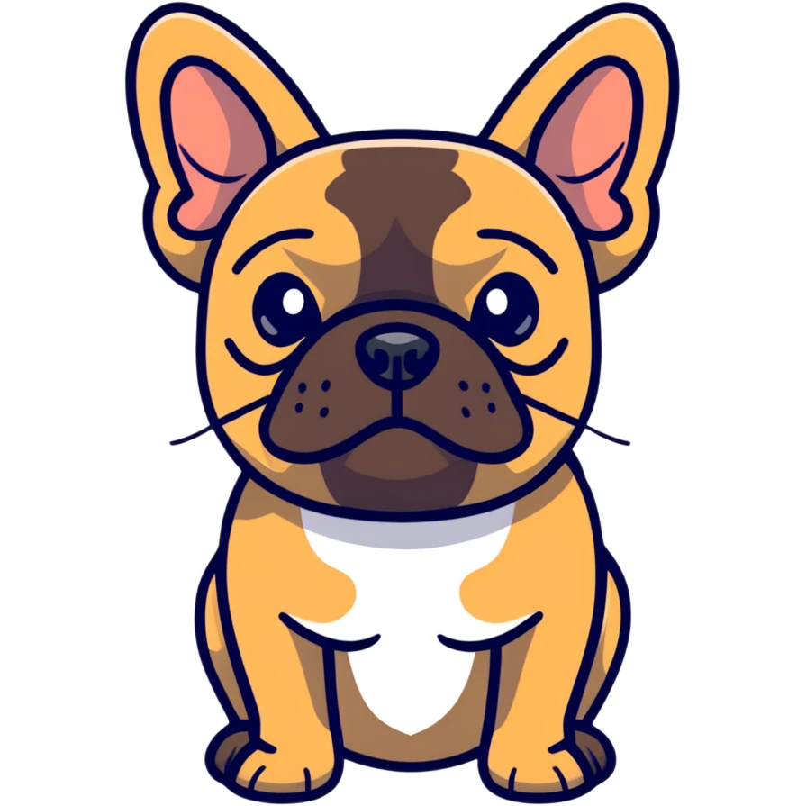 Brown French bulldog  emoji