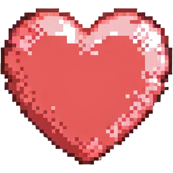 red pixel heart emoji