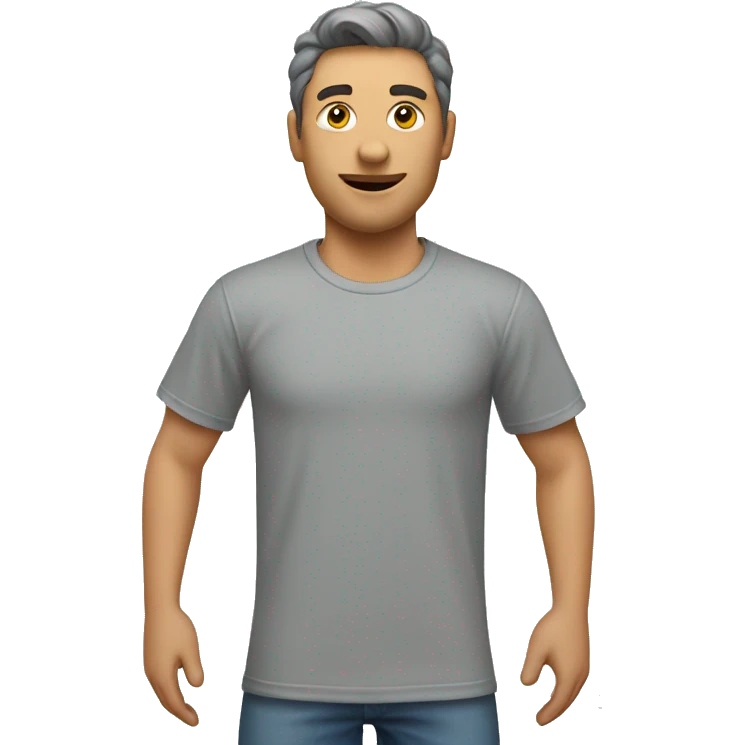 Gray T-Shirt, 3d
 emoji