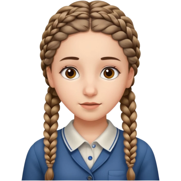 young modest jewish girl braids emoji