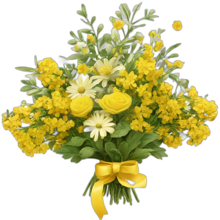 yellow flower bouquet still life emoji