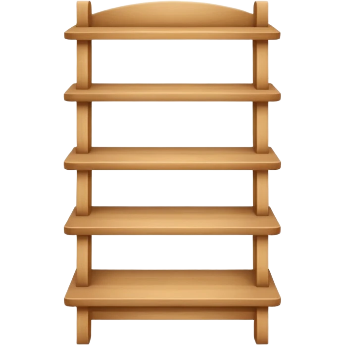 a small stand with horizontal shelves (distinct from a rack) emoji