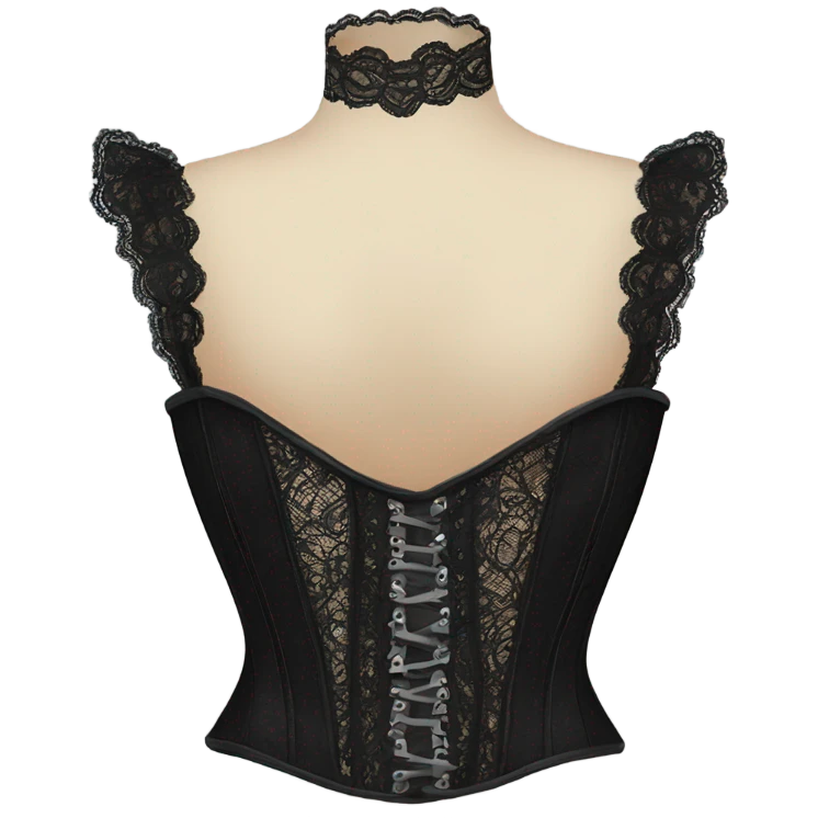 black lace corset emoji