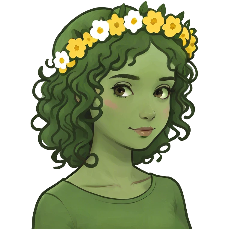Brunette curly girl emoji