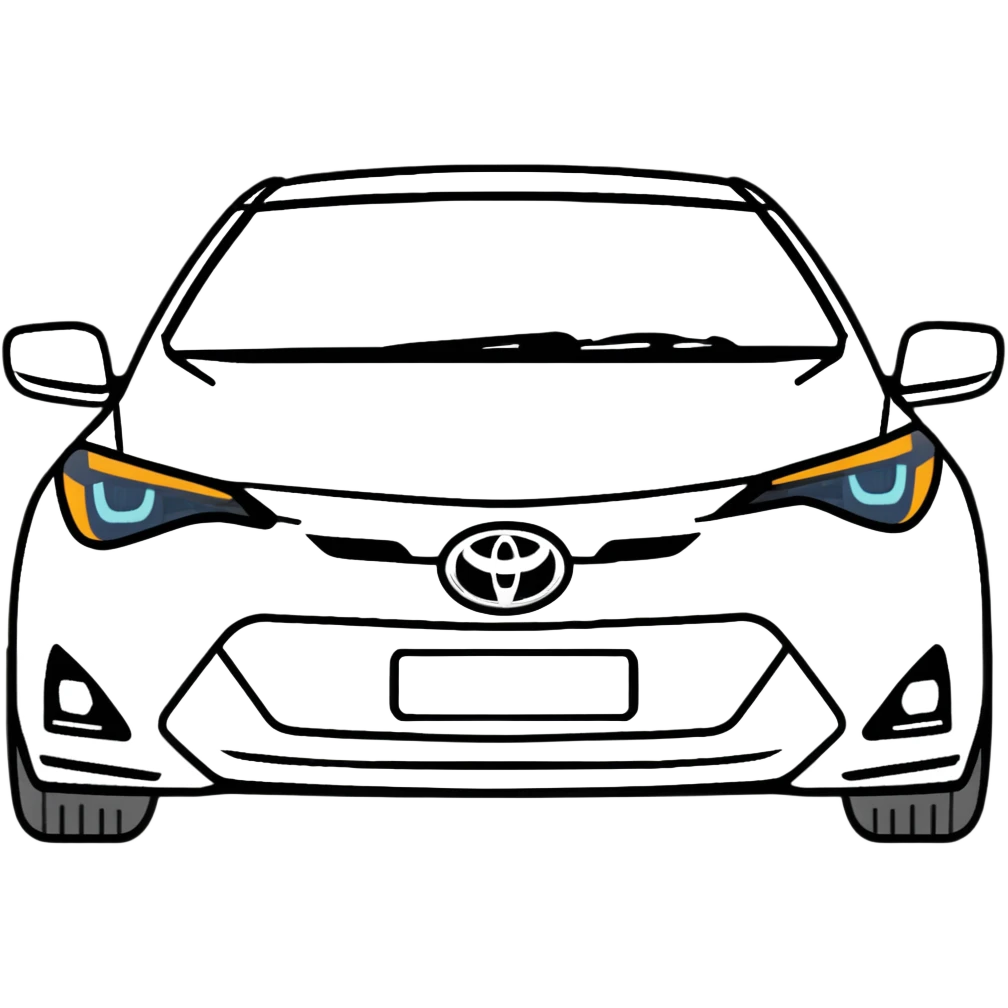 Modern Toyota Corolla car emoji