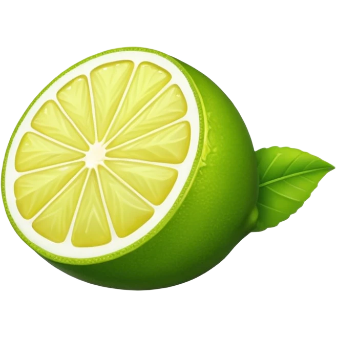 One Lime Green Lemon Leaf, JUST THE LEAF emoji