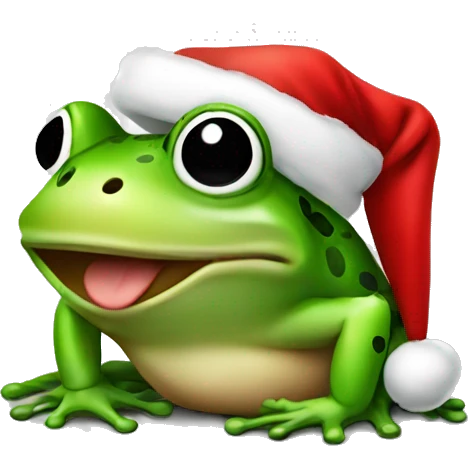 frog with santa hat emoji