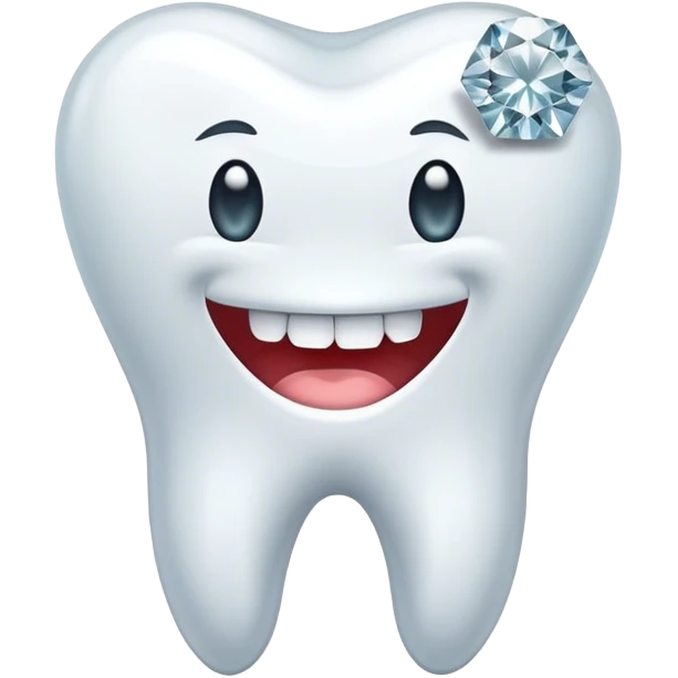Tooth with diamond emoji