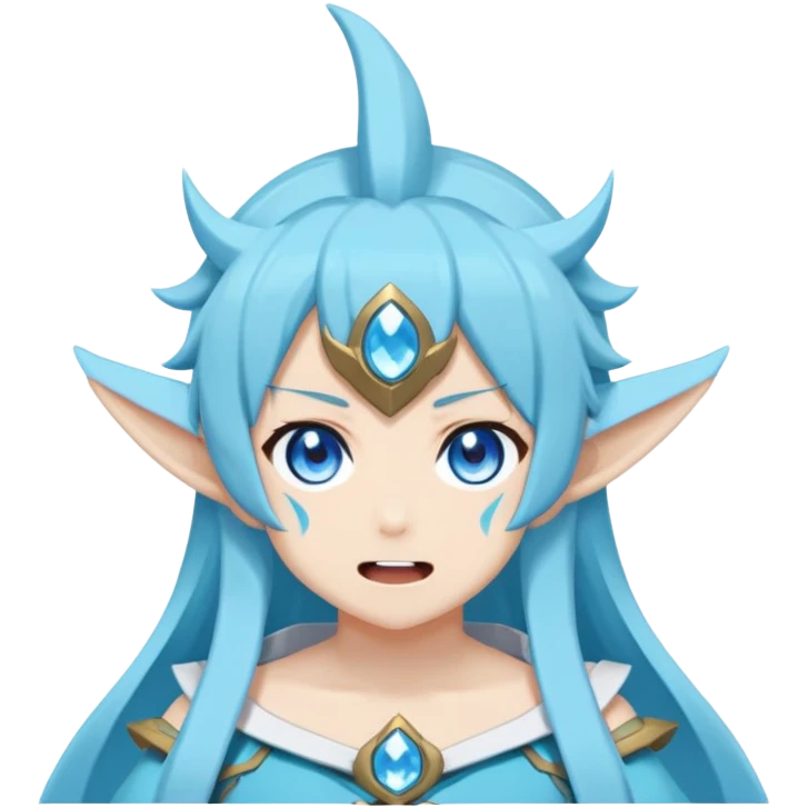 Paimon from Genshin Impact, Aqua's scream emote from KONOSUBA emoji
