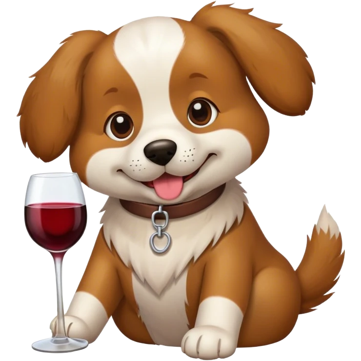 dog drinking wine  emoji