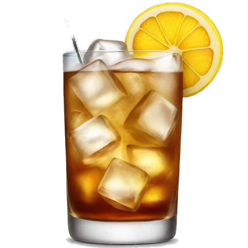highball cocktail with ice emoji