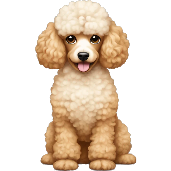 Apricot poodle with white chest emoji