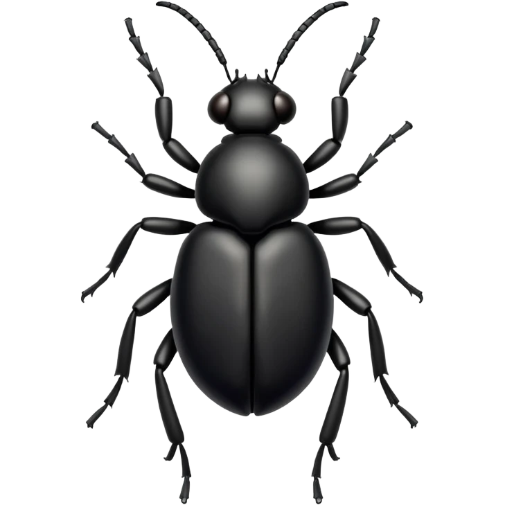 Tick insect black emoji