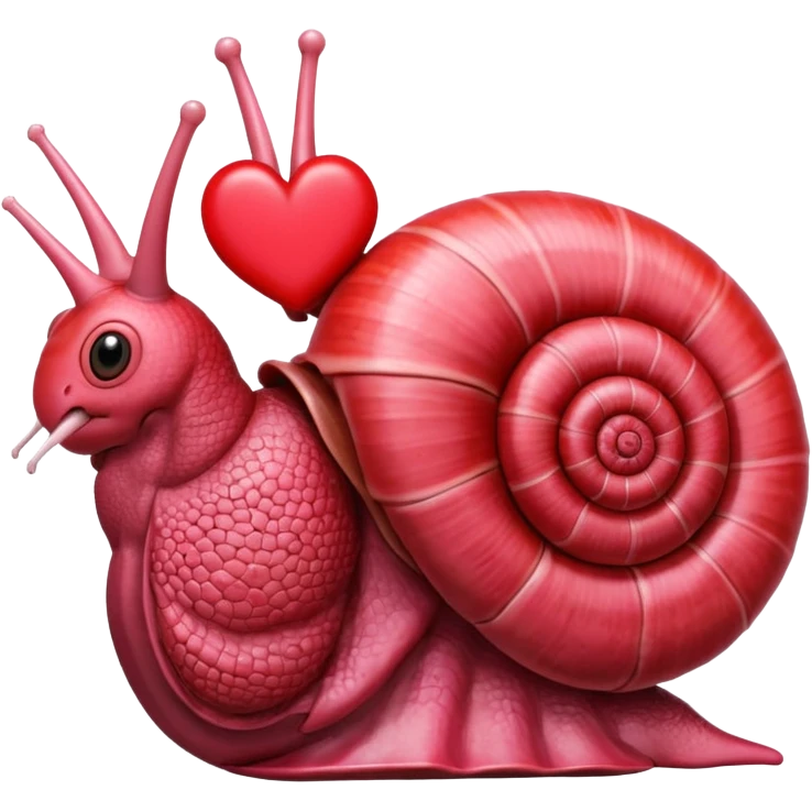 snail + anatomical heart emoji