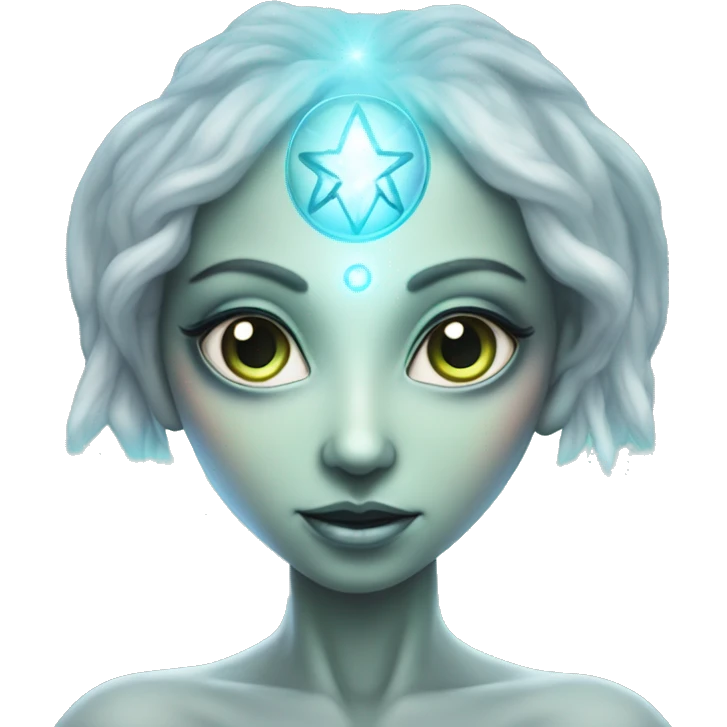 Pleiadian alien female third eye emoji