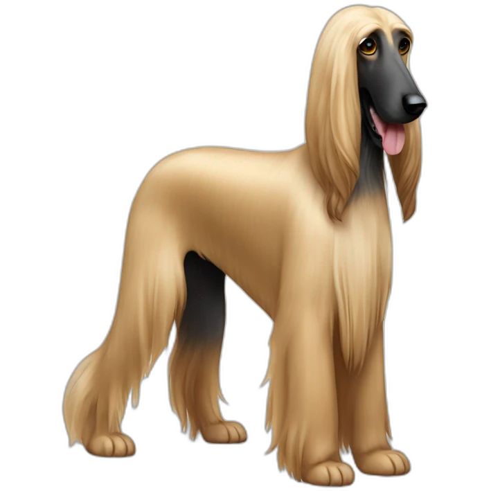 Dog Canine Afghan Hound full-height emoji