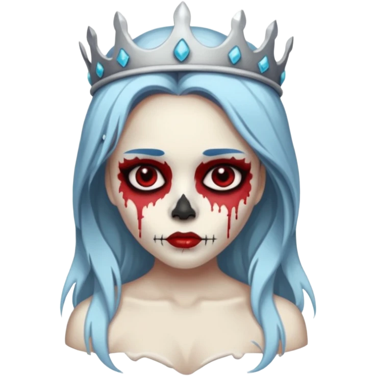 An attractive Alaskan princess, full body, facing to the right. In the style of your bleeding skull art. Full body facing in the right side of the screen emoji