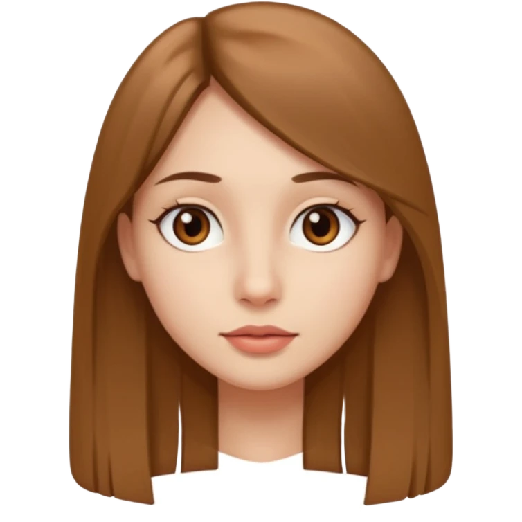JE VOUDRAIS UNE FILLE AUX YEUX MARRONS UN PETIT NEZ LES LEVRE MOYENNE AVC DES CHEVEUX LISSE DETACHE MARRON CLAIR long  emoji