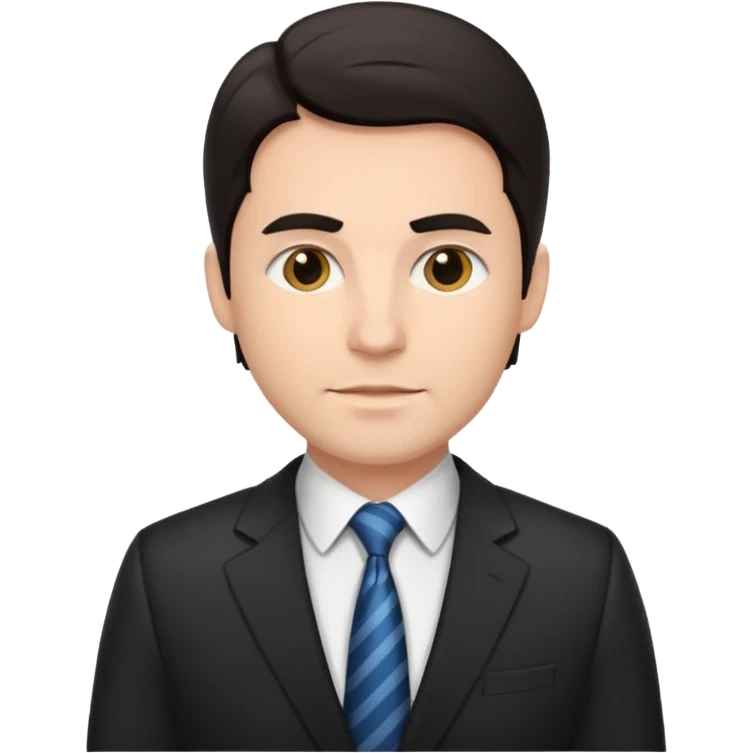 Create a white man with dark air lawer emoji