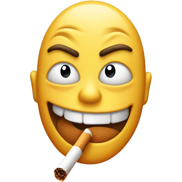 Red eyed emoji smoking  emoji