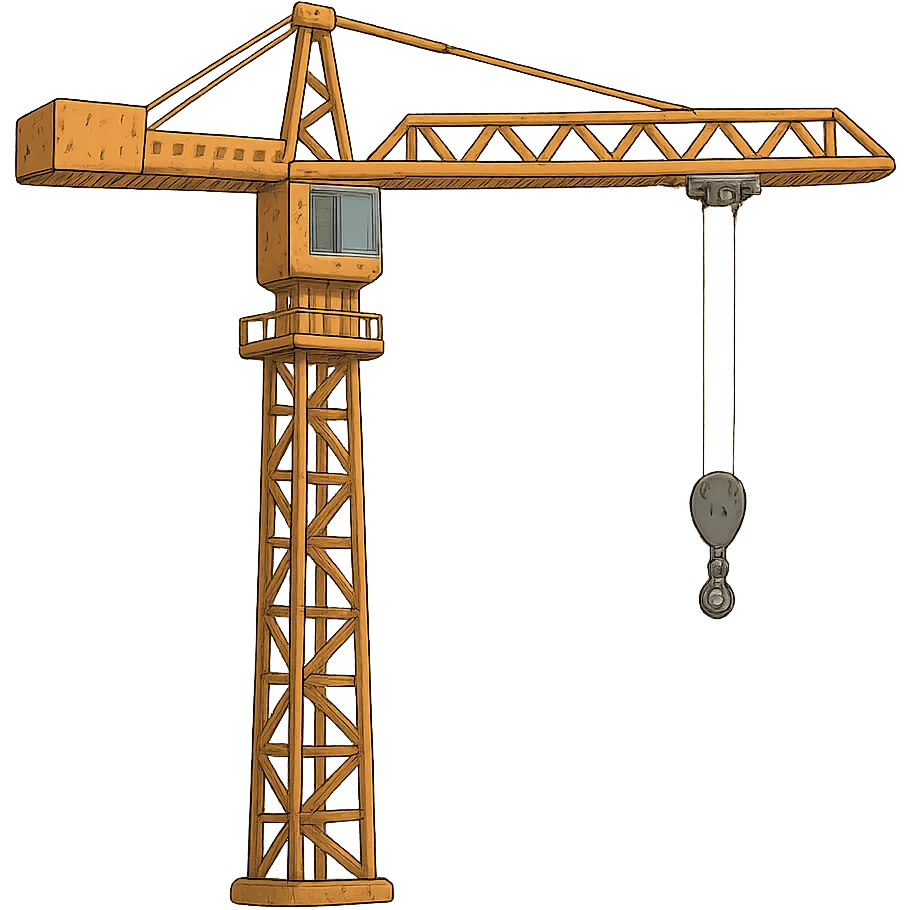 ghibli style grue de construction emoji